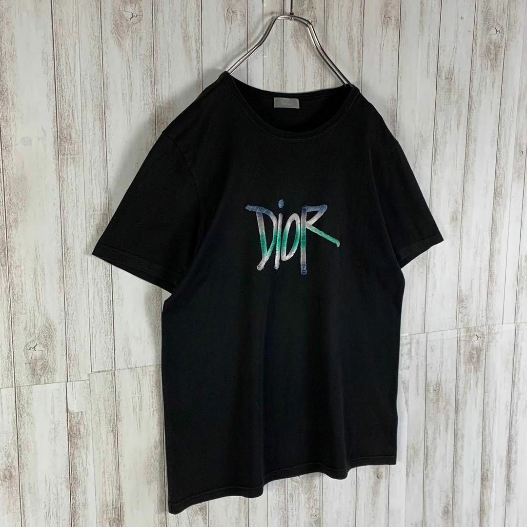 Christian Dior(クリスチャンディオール)の【限定コラボ】ディオール×ステューシー 刺繍ロゴ 即完売 希少 Tシャツ メンズのトップス(Tシャツ/カットソー(半袖/袖なし))の商品写真