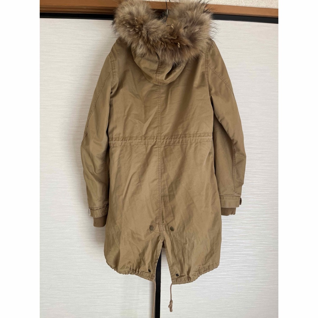 もふもふファー✨モッズコート レディース ベージュ Mサイズの もふもふファー✨モッズコート レディース ベージュ Mサイズの