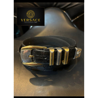 VERSACE - ベルサーチ　ヴェルサーチ　Versace 3連　ベルト　メデューサ　レザー