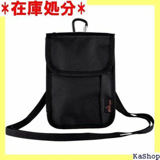PUZESHUN スマホポーチ 携帯用ポーチ カードケ シ Black 454(その他)
