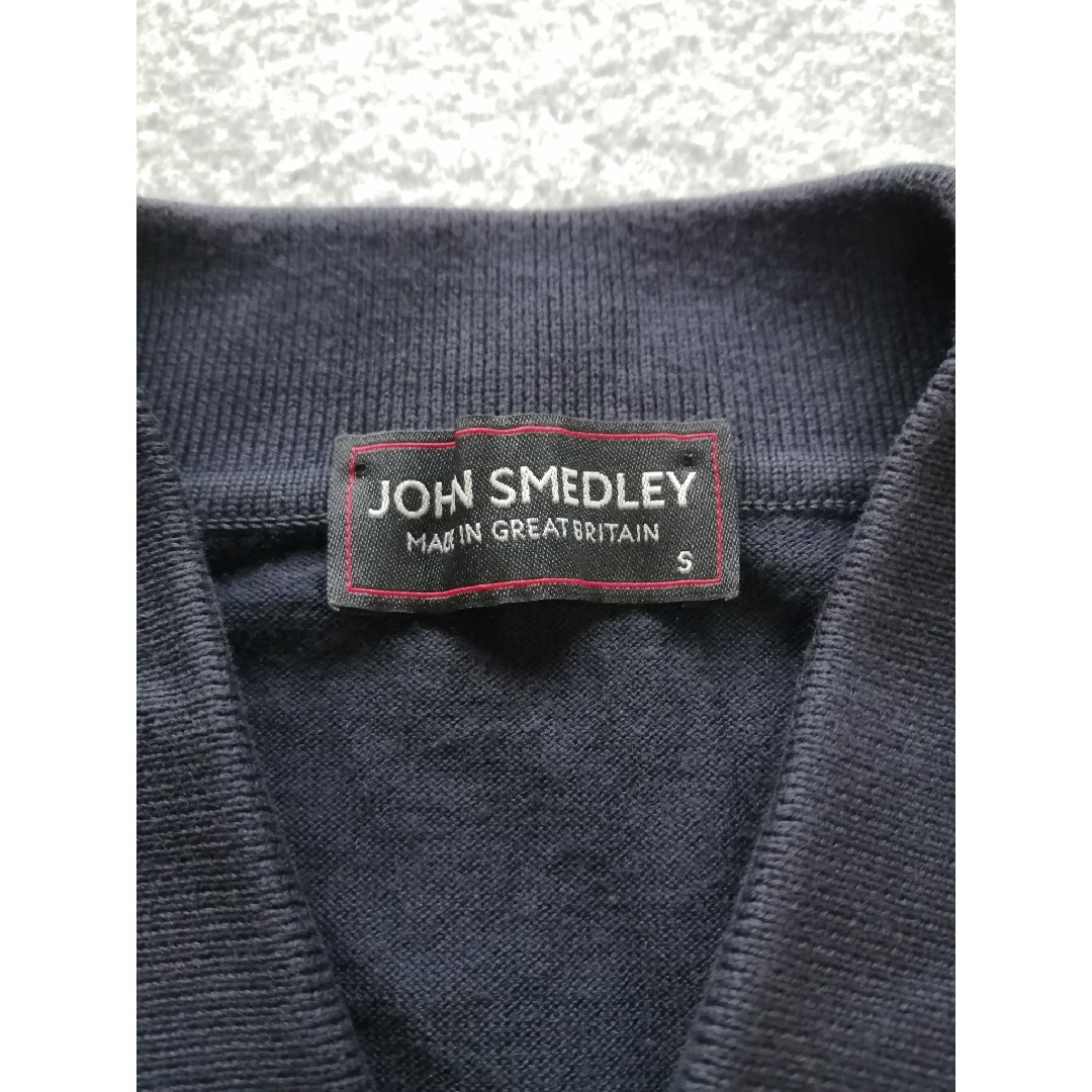 JOHN SMEDLEY(ジョンスメドレー)のJOHN SMEDLEY ジョンスメドレー ニットポロシャツ ISIS ネイビー メンズのトップス(ポロシャツ)の商品写真