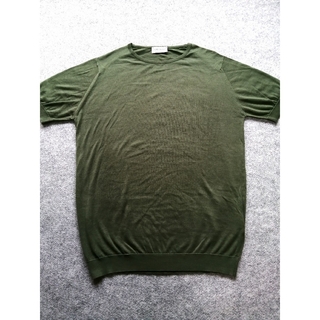 ジョンスメドレー(JOHN SMEDLEY)の【未使用に近い】JOHN SMEDLEY ジョンスメドレー クルーネック ニット(Tシャツ/カットソー(半袖/袖なし))