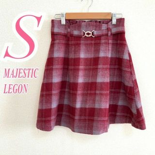 マジェスティックレゴン(MAJESTIC LEGON)のマジェスティックレゴン　フレアスカート チェック きれいめポリエステル65%(ひざ丈スカート)