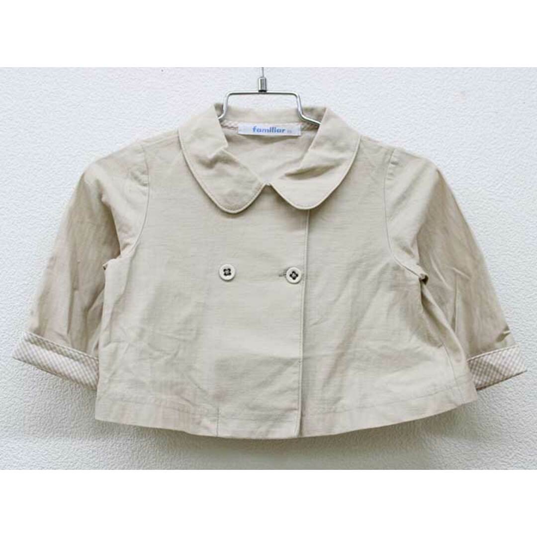 familiar(ファミリア)の▽ファミリア/familiar▽80cm ジャケット/アウター ベージュ【中古】子供服 キッズ kids ベビー服 baby 女の子 春 otr 512042 キッズ/ベビー/マタニティのベビー服(~85cm)(ジャケット/コート)の商品写真