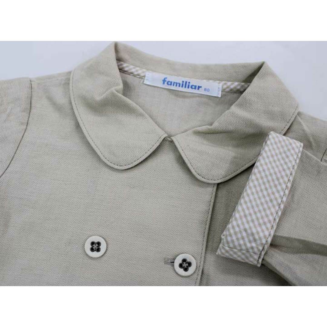 familiar(ファミリア)の▽ファミリア/familiar▽80cm ジャケット/アウター ベージュ【中古】子供服 キッズ kids ベビー服 baby 女の子 春 otr 512042 キッズ/ベビー/マタニティのベビー服(~85cm)(ジャケット/コート)の商品写真