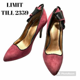 【ほぼ未使用】【本革】LIMIT TILL 2359  パンプス　ピンク　24(ハイヒール/パンプス)