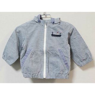 ファミリア(familiar)の《ファミリア/familiar》80cm ジャンパー/ブルゾン ブルー×白【中古】子供服 キッズ kids ベビー服 baby 男の子 春夏 823032 otr(ジャケット/コート)