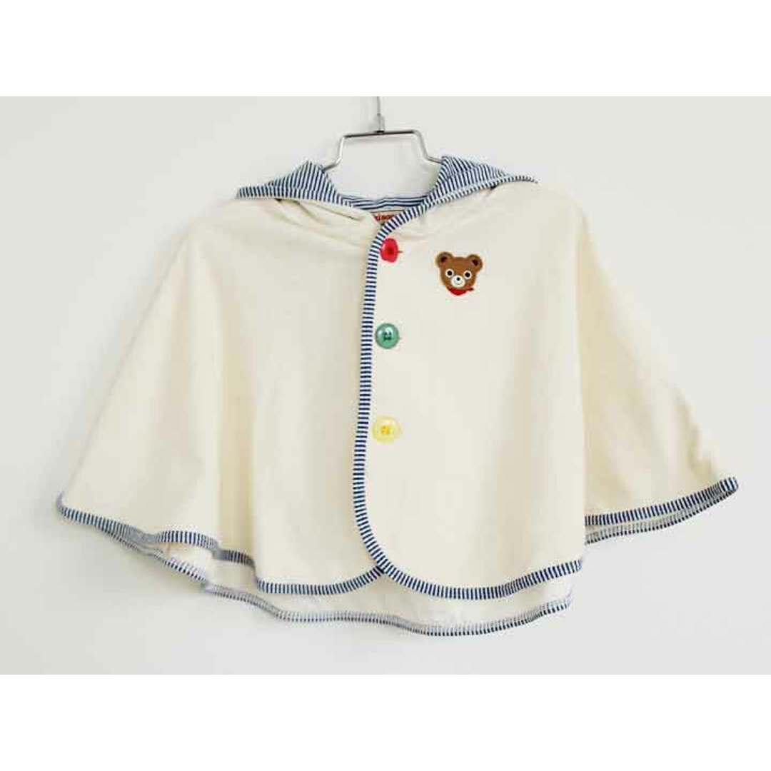 mikihouse(ミキハウス)の†ミキハウス/mikihouse†70-90cm ポンチョ クリーム色【中古】子供服 キッズ kids ベビー服 baby 男の子 春 302032 otr キッズ/ベビー/マタニティのベビー服(~85cm)(その他)の商品写真