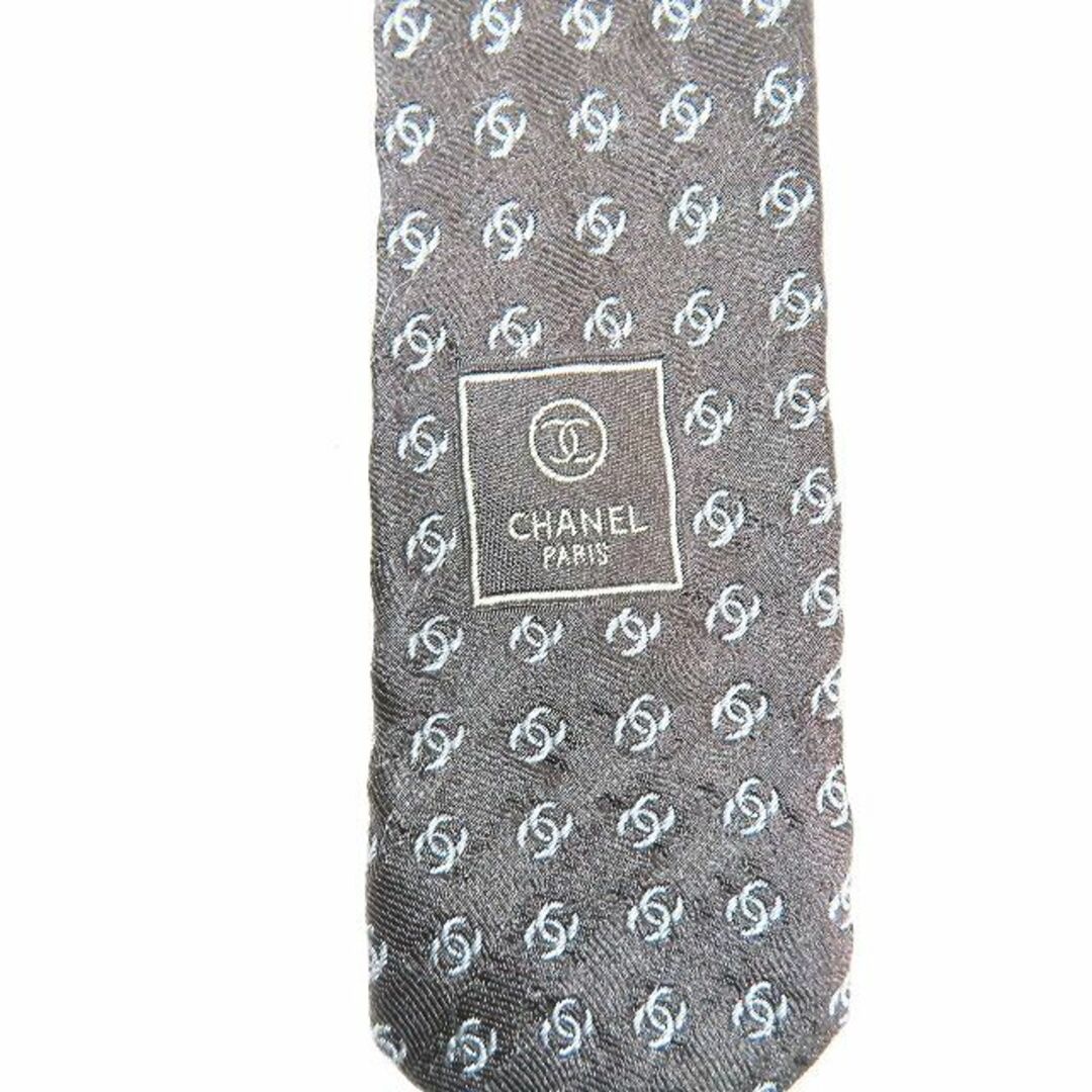 CHANEL(シャネル)のシャネル CHANEL ロゴ ココマーク 総柄 ネクタイ ネックストラップ 黒 メンズのファッション小物(ネクタイ)の商品写真