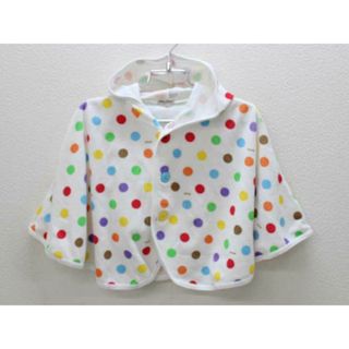 ミキハウス(mikihouse)の♪ミキハウス/mikihouse♪70-90cm ポンチョ/ケープ 白×マルチカラー【中古】子供服 キッズ kids ベビー服 baby 男の子女の子 春夏 131022 otr(その他)