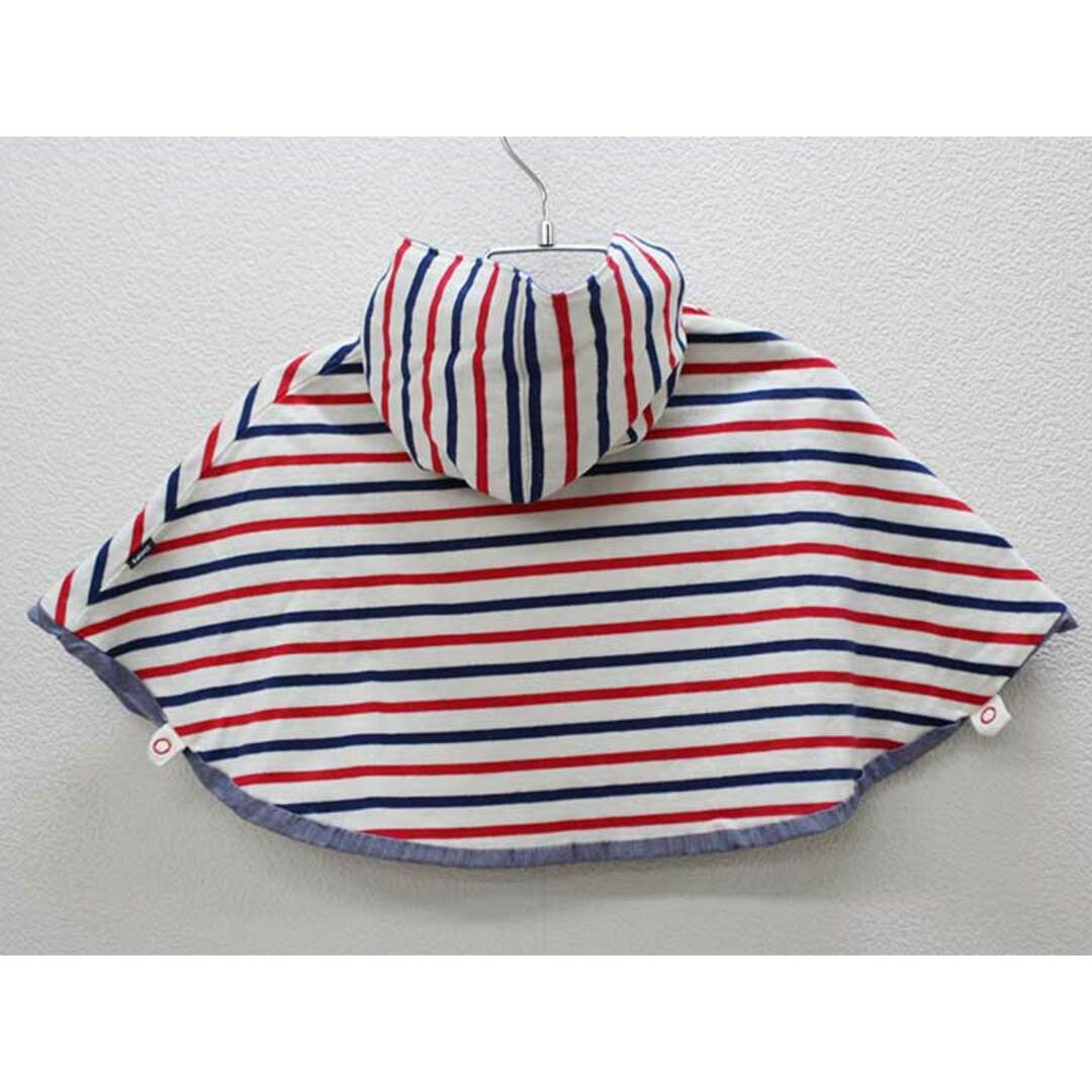 SHIPS(シップス)の＜シップス/SHIPS kids＞70-80cm位 リバーシブルマント/ポンチョ/ケープ 紺＆白×赤系【中古】子供服 キッズ kids ベビー服 baby 女の子 春秋 312032 otr キッズ/ベビー/マタニティのベビー服(~85cm)(その他)の商品写真