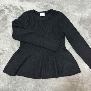 エイチアンドエム(H&M)のH＆M ペプラムニット ブラック(ニット/セーター)