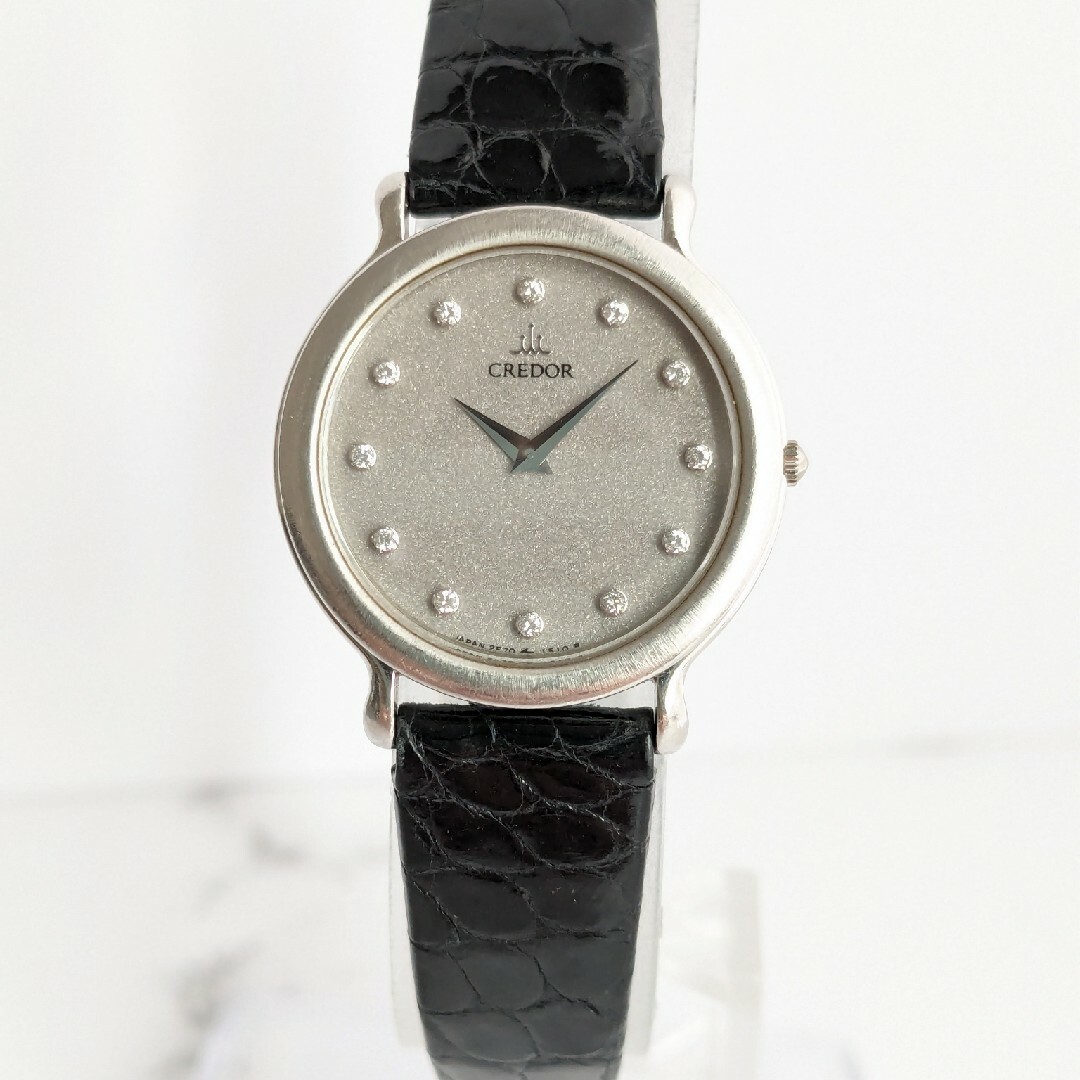 CREDOR(クレドール)の稼働品 クレドール CREDOR プラチナ 12Pダイヤ 高級レディース腕時計 レディースのファッション小物(腕時計)の商品写真