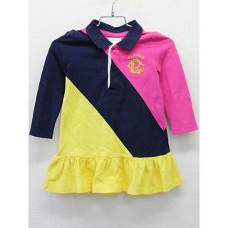 ラルフローレン(Ralph Lauren)の◇ラルフローレン/Ralph Lauren◇85cm 長袖ワンピース マルチカラー ブルマ付【中古】子供服 キッズ kids ベビー服 baby 女の子 春秋 409032 onepi(ワンピース)