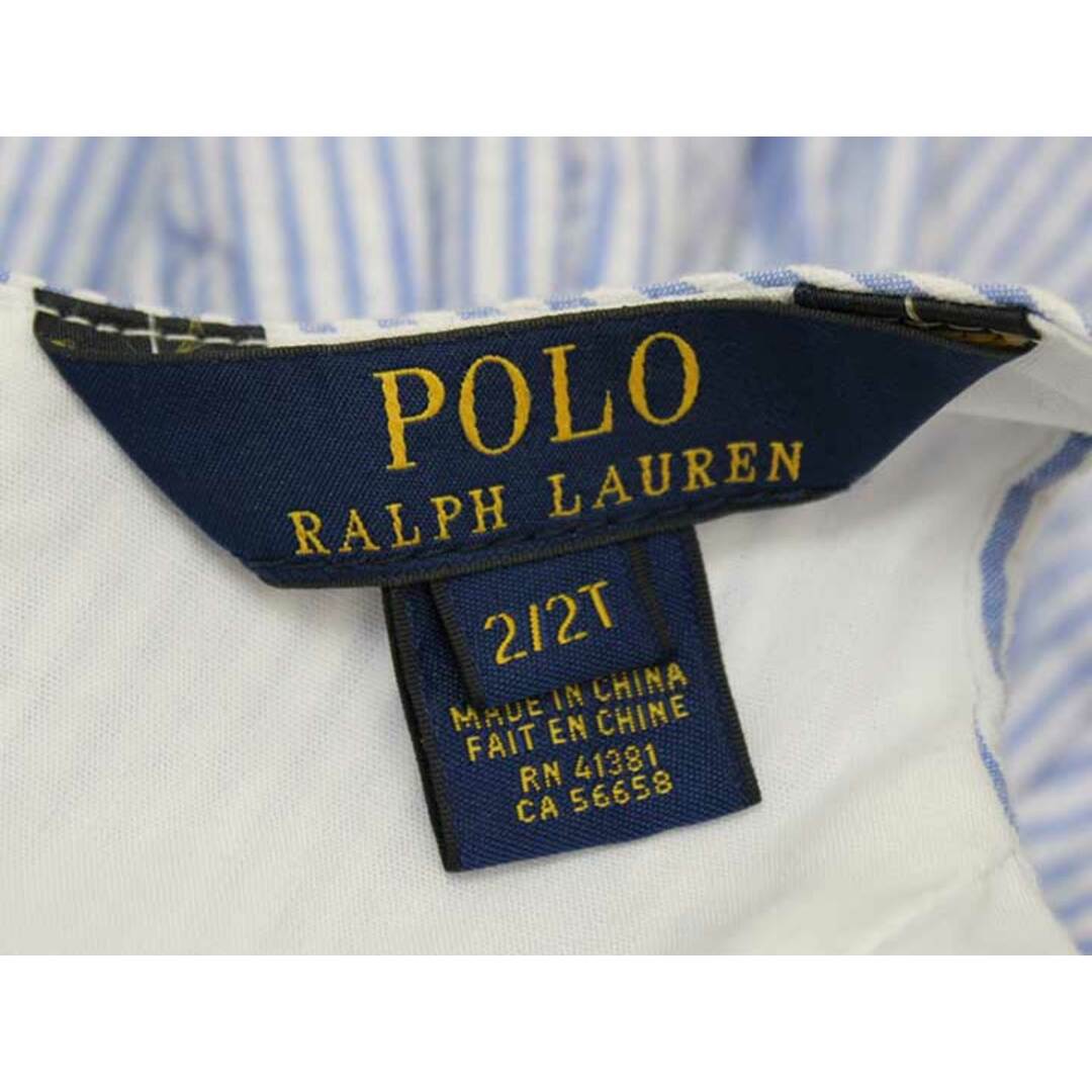 Ralph Lauren(ラルフローレン)の■ラルフローレン/Ralph Lauren■90cm ノースリーブワンピース ライトブルー×白【中古】子供服 キッズ kids ベビー服 baby 女の子 夏 507032 onepi キッズ/ベビー/マタニティのベビー服(~85cm)(ワンピース)の商品写真