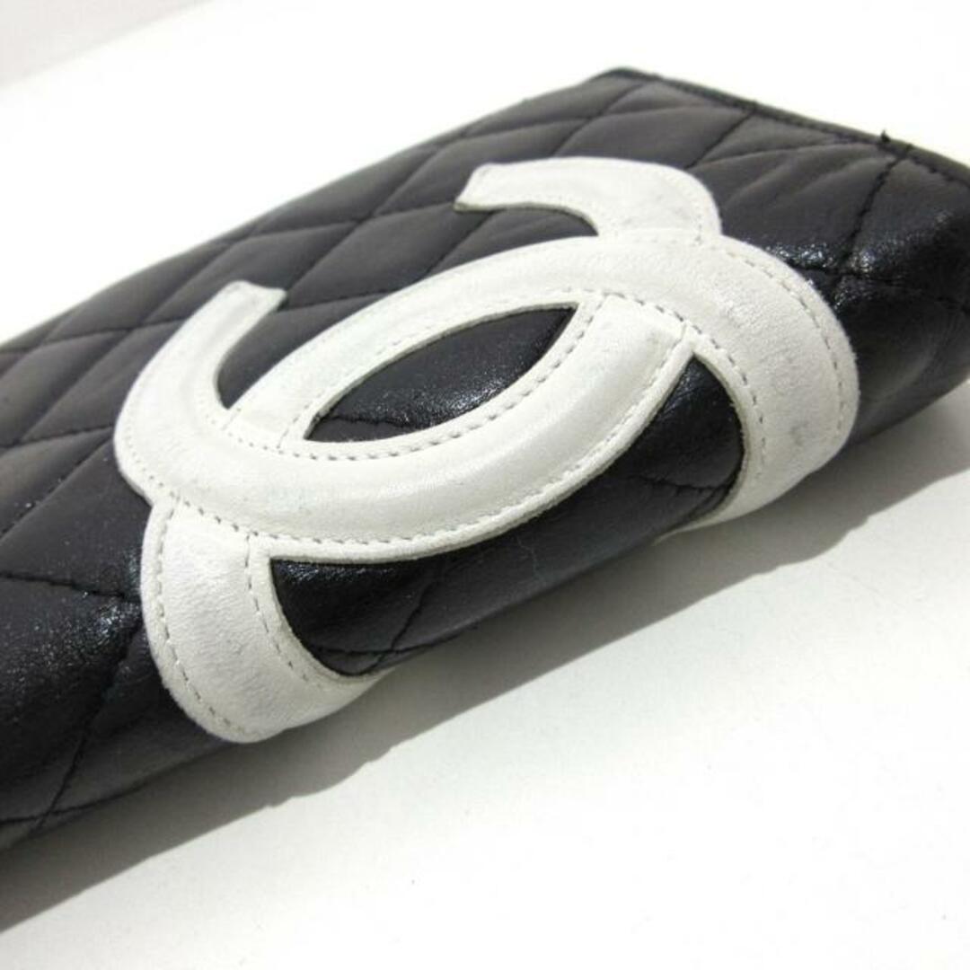 CHANEL(シャネル)のCHANEL(シャネル) 長財布 カンボンライン 黒×白 ラムスキン レディースのファッション小物(財布)の商品写真