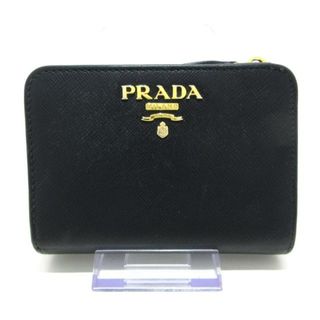 プラダ(PRADA)のPRADA(プラダ) 2つ折り財布 - 1ML018 黒 サフィアーノレザー(財布)