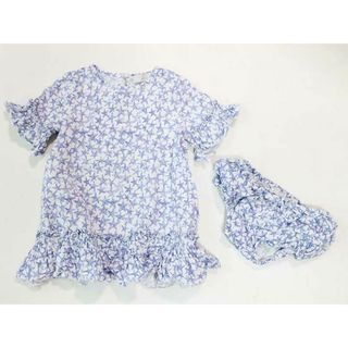 ☆ステラ マッカートニーキッズ/Stella McCartney kids☆80cm ブルマ付き半袖ワンピース 白×青 【中古】子供服 キッズ kids ベビー服 baby 女の子 夏 505032 onepi