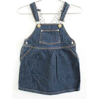 プチバトー(PETIT BATEAU)の【値下げ!】†プチバトー/PETIT BATEAU†81cm(18m) ジャンパースカート インディゴ【中古】子供服 キッズ kids ベビー服 baby 女の子 春夏秋冬 713032 onepi(スカート)