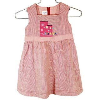 ファミリア(familiar)の[ファミリア/familiar]80cm ジャンパースカート 赤×白【中古】子供服 キッズ kids ベビー服 baby 女の子 春夏 723032 onepi(スカート)