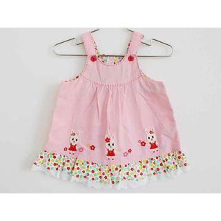 mikihouse - †ミキハウス/MIKIHOUSE† 80cm ジャンパースカート ピンク【中古】子供服 キッズ kids ベビー服 baby 女の子 春夏 302032 onepi