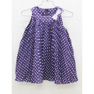 【値下げ!】〓ベベ/BeBe〓90cm ジャンパースカート ノースリーブワンピース 紫【中古】子供服 キッズ kids ベビー baby 女の子  春夏 926032 onepi(スカート)