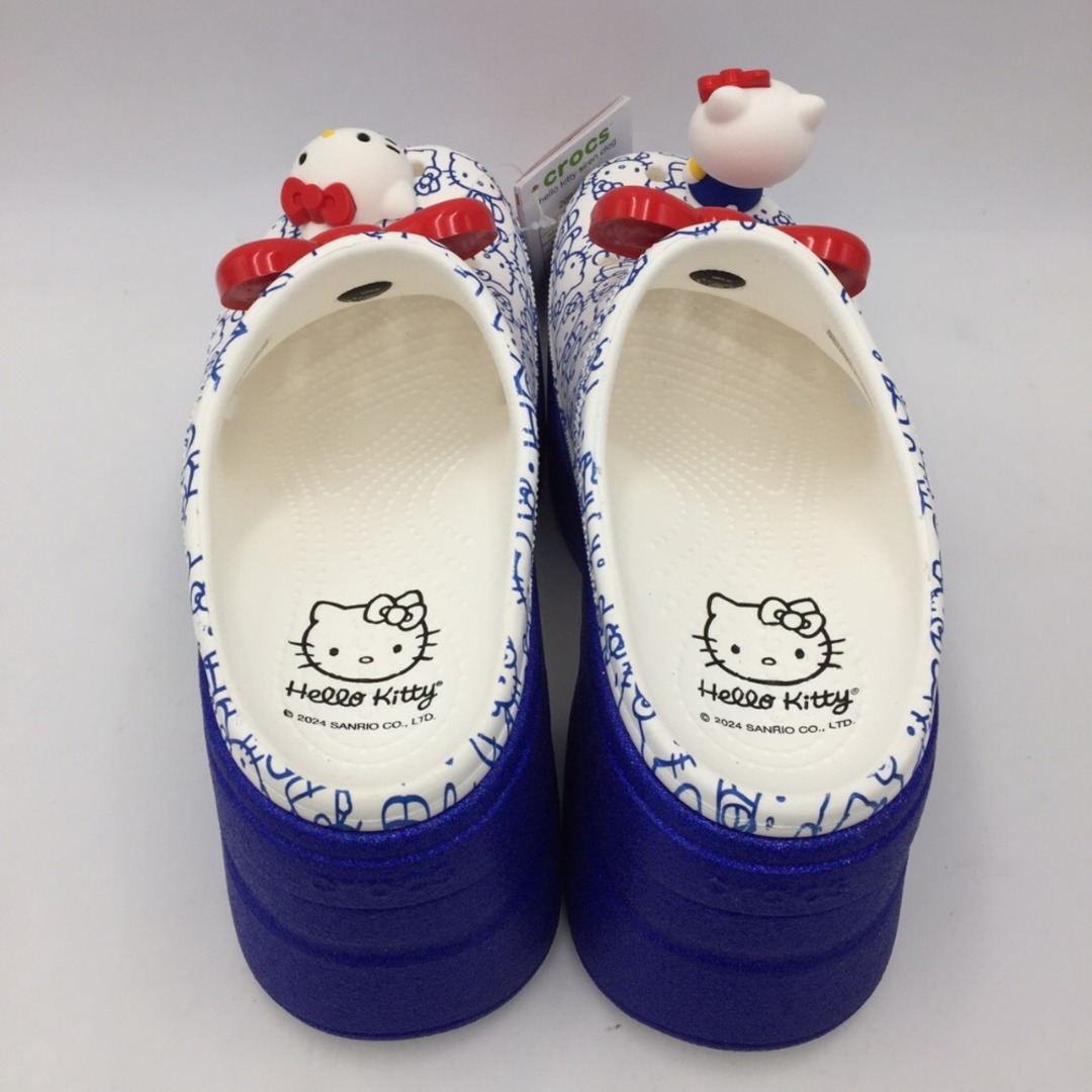 crocs(クロックス)のcrocs HelloKitty コレクション サイレンクロッグ ホワイト×ブルー 23.0cm 未使用品 レディースの靴/シューズ(サンダル)の商品写真