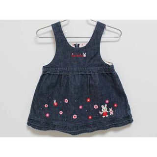 ‡ミキハウス/mikihouse‡80cm ジャンパースカート インディゴ【中古】子供服 キッズ kids ベビー服 baby 女の子 春夏秋冬 onepi 022042