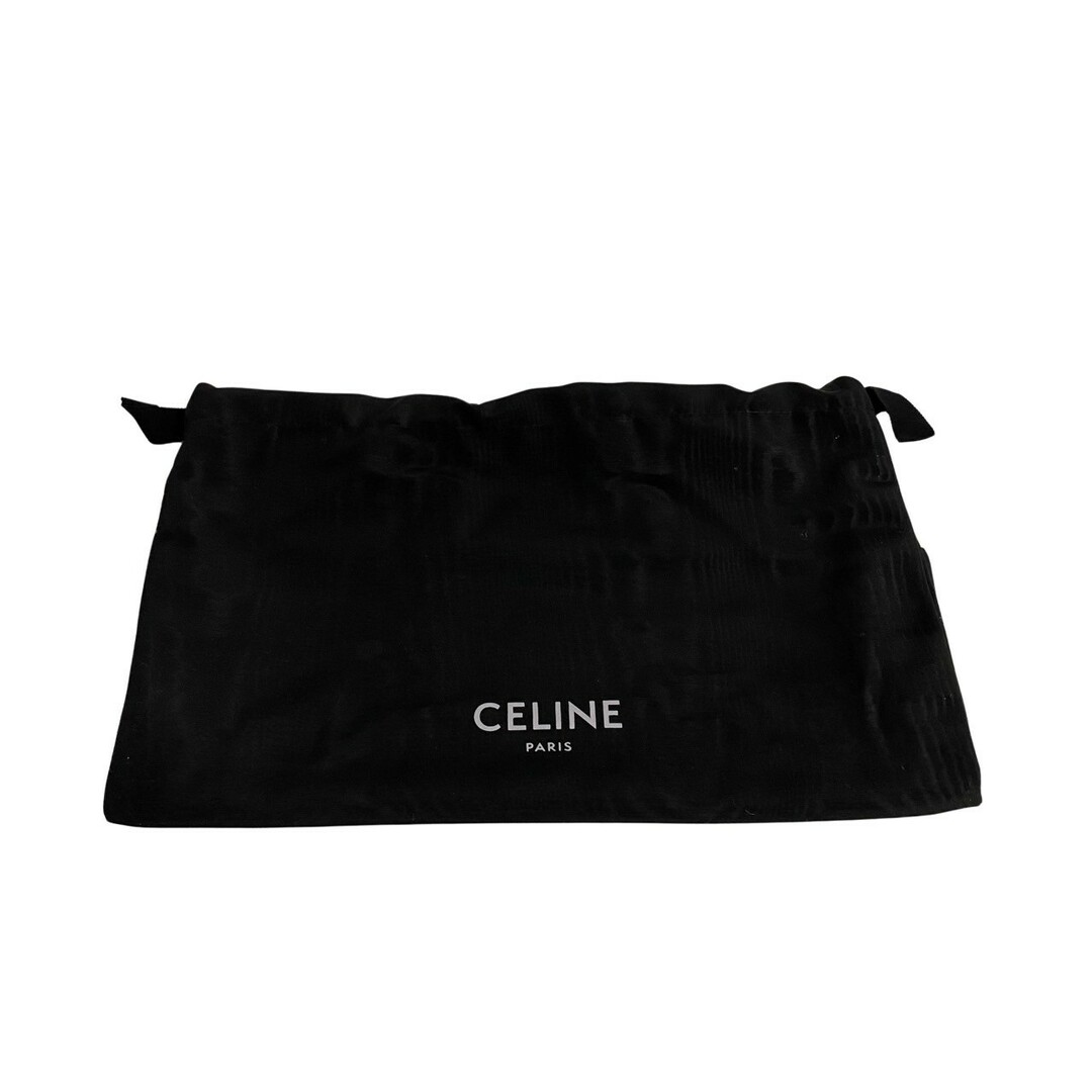 celine(セリーヌ)の未使用保管品 保存袋付 CELINE セリーヌ トリオンフ ロゴ 金具 マカダム レザー 本革 ミニ ショルダーバッグ ポシェット ブラウン 茶 30184 レディースのバッグ(ショルダーバッグ)の商品写真