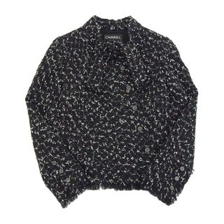 シャネル(CHANEL)のシャネル ココマーク ツイード ボウタイ ジャケット P29309V19329 レディース ブラック CHANEL 【中古】 【アパレル・小物】(その他)