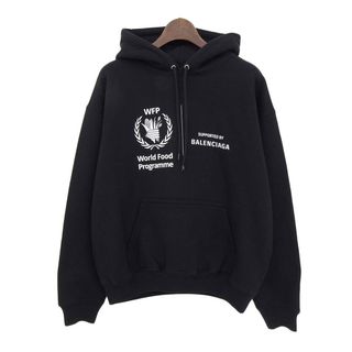 Balenciaga - バレンシアガ WFP コラボ ロゴ プリント パーカー 612959 レディース ブラック BALENCIAGA 【中古】 【アパレル・小物】