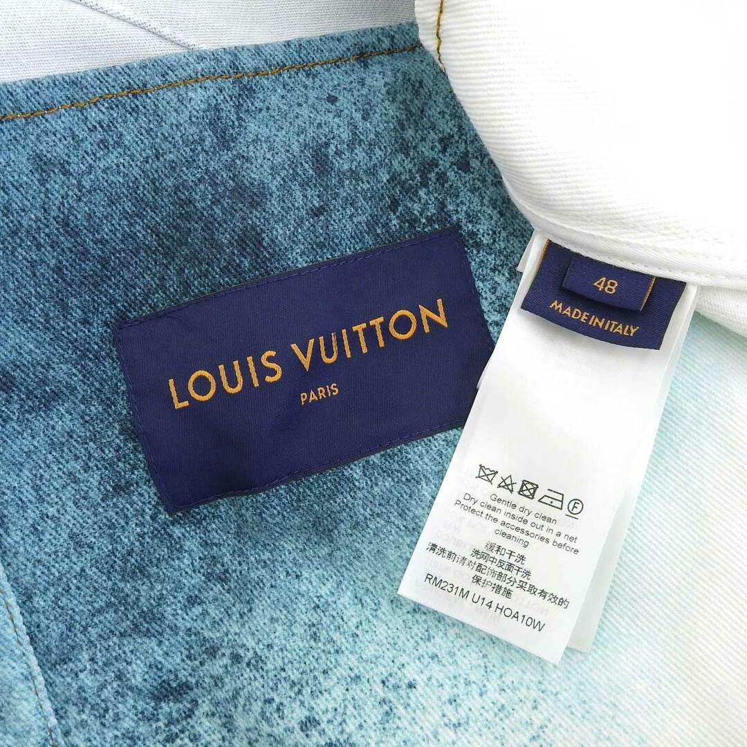 LOUIS VUITTON(ルイヴィトン)のルイヴィトン スプレー デニムジャケット HOA10WU14 メンズ ホワイト ブルーグラデーション LOUIS VUITTON 【中古】 【アパレル・小物】 メンズのジャケット/アウター(その他)の商品写真