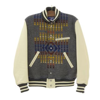 COMME des GARCONS - コムデギャルソン ジュンヤワタナベ ペンドルトン レザー切替スタジャン JUNYA WATANABEMAN×PENDLETON COMME des GARCONS メンズ グレー オフホワイト 他 COMME des GARCONS 【中古】 【アパレル・小物】