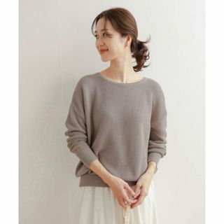 アーバンリサーチドアーズ(URBAN RESEARCH DOORS)の【LIGHT GRAY】コットンボートネックガーターKNIT(ニット/セーター)