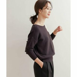 アーバンリサーチドアーズ(URBAN RESEARCH DOORS)の【CHARCOAL】コットンボートネックガーターKNIT(ニット/セーター)