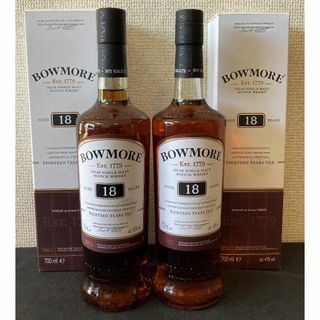 ボウモア18年『BOWMORE』シングルモルト スコッチ ウイスキー 2本(ウイスキー)