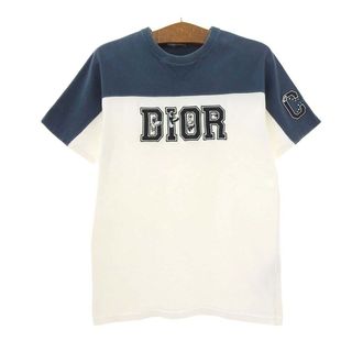 ディオール(Dior)のディオール ケニー シャーフ コラボ ロゴ 刺繍 Tシャツ ディオールオム 193J646A0554 メンズ ホワイト Dior 【中古】 【アパレル・小物】(Tシャツ/カットソー(半袖/袖なし))