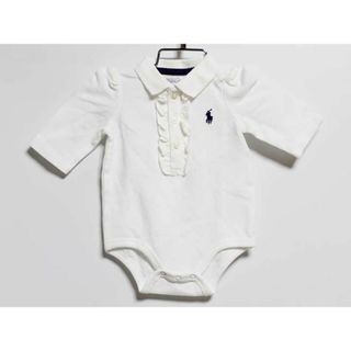 Ralph Lauren - ‡ラルフローレン/Ralph Lauren‡60cm 長袖ショートオール/カバーオール/ロンパース 白【中古】子供服 キッズ kids ベビー服 baby 女の子 春 123032 onepi