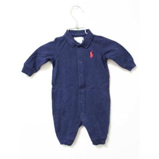 ラルフローレン(Ralph Lauren)の【値下げ!】《ラルフローレン/Ralph Lauren》50cm 長袖ポロシャツオール 紺【中古】子供服 キッズ kids ベビー服 baby 男の子 春秋 013032 tops(カバーオール)