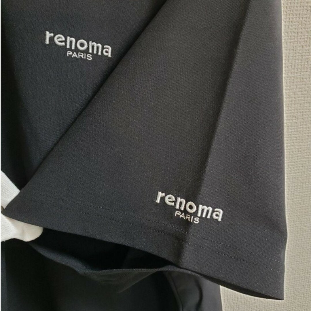 renoma 黒色半袖ポロシャツ メンズのトップス(ポロシャツ)の商品写真