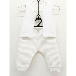 プチバトー(PETIT BATEAU)の【値下げ!】♪プチバトー/PETIT BATEAU♪74cm ベスト×スウェットパンツセット 白【中古】子供服 キッズ kids ベビー服 baby 男の子 秋冬 409032 bottoms(その他)