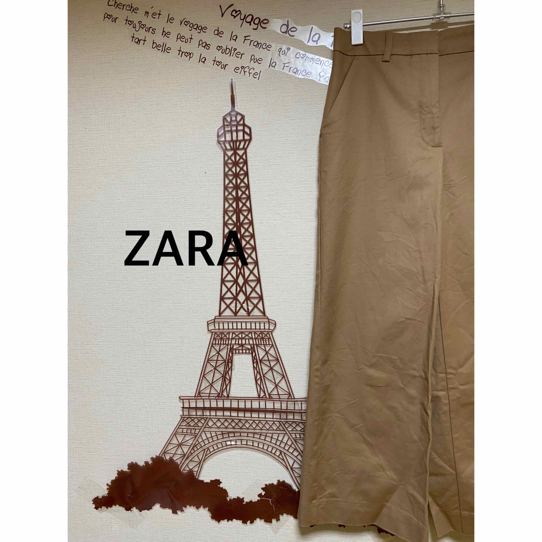 ZARA ワイドパンツ　XSサイズ レディースのパンツ(カジュアルパンツ)の商品写真