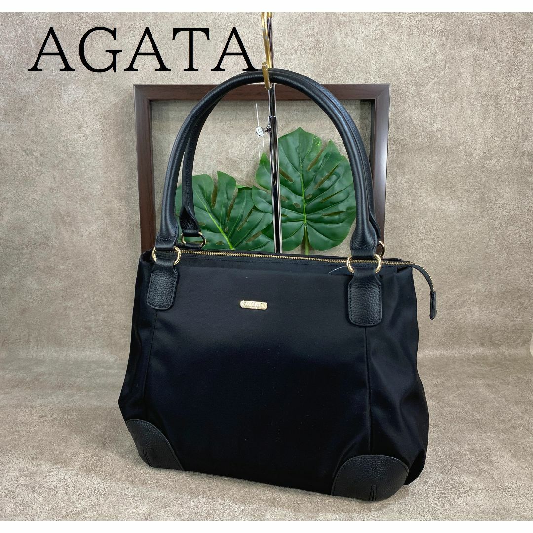 AGATHA(アガタ)のAGATHA アガタ ナイロン＆牛革 ２ウェイ トートバッグ レディースのバッグ(トートバッグ)の商品写真
