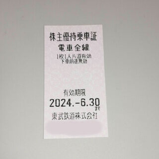 【１枚】東武鉄道 株主優待 乗車証 乗車券 チケット 全線使用可能です　①(鉄道乗車券)