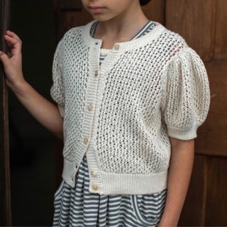 キャラメルベビー&チャイルド(Caramel baby&child )のsoor ploom mimi cardigan natural 8y(カーディガン)