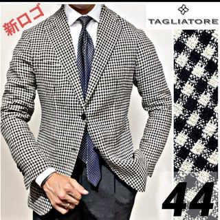 タリアトーレ(TAGLIATORE)の 美品　タリアトーレ ジャケット 44 ギンガムチェック　新ロゴ 綿麻(テーラードジャケット)