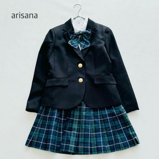 アリサナ(arisana)の美品 arisana 女の子フォーマル4点セット ブレザー チェックスカート(ドレス/フォーマル)