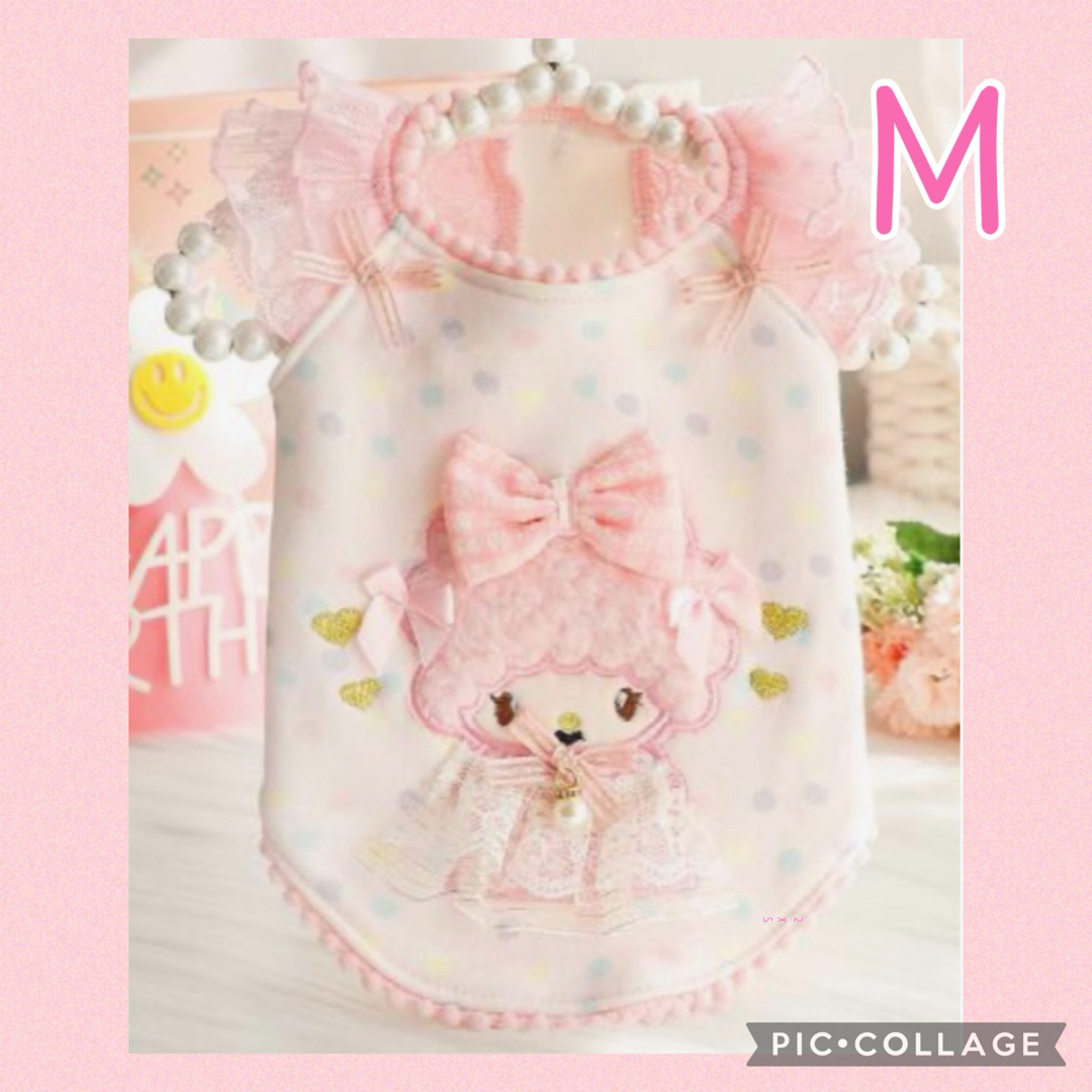 サンリオ(サンリオ)の♥️新品未使用♥️ 犬服M マイメロ　ピンク　ワンピース　キャミソール その他のペット用品(犬)の商品写真