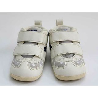 アシックス(asics)の▼アシックス/asics▼13cm スニーカー/シューズ/靴 ベージュ×グレー×紺【中古】 子供 キッズ kids ベビー baby 男の子 春夏秋冬 shoes 821042(スニーカー)