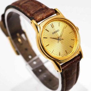 セイコー(SEIKO)の《美品》SEIKO 腕時計 ゴールド レディース ヴィンテージ ブレスレット v(腕時計)